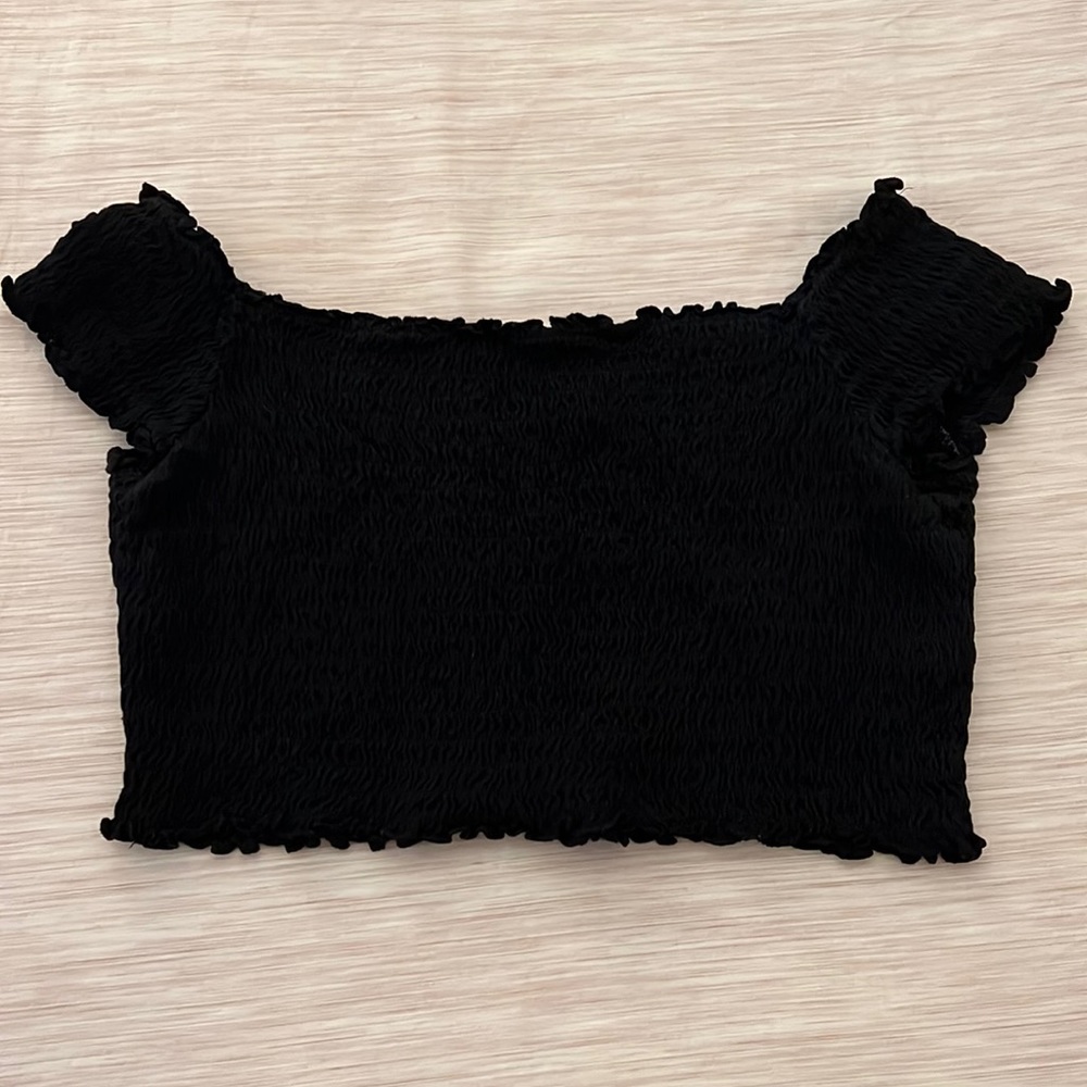 ruched fitted crop top